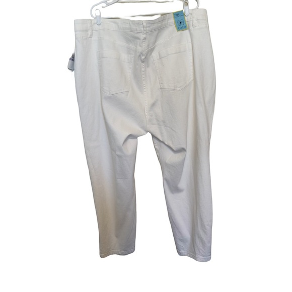 CeCe Plus Size High-Rise Indigo Denim Pearl Button Hem Skinny Jeans 22W NWT - Picture 3 of 10